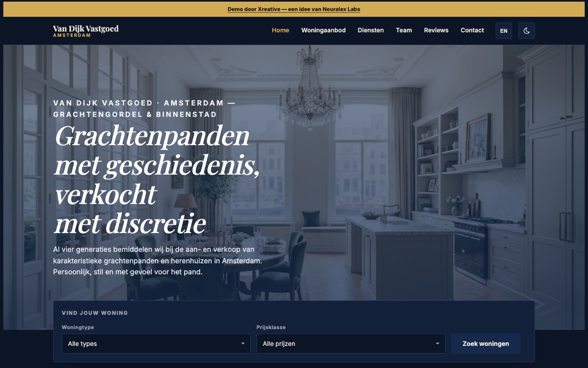 Van Dijk Vastgoed — premium voorbeeld